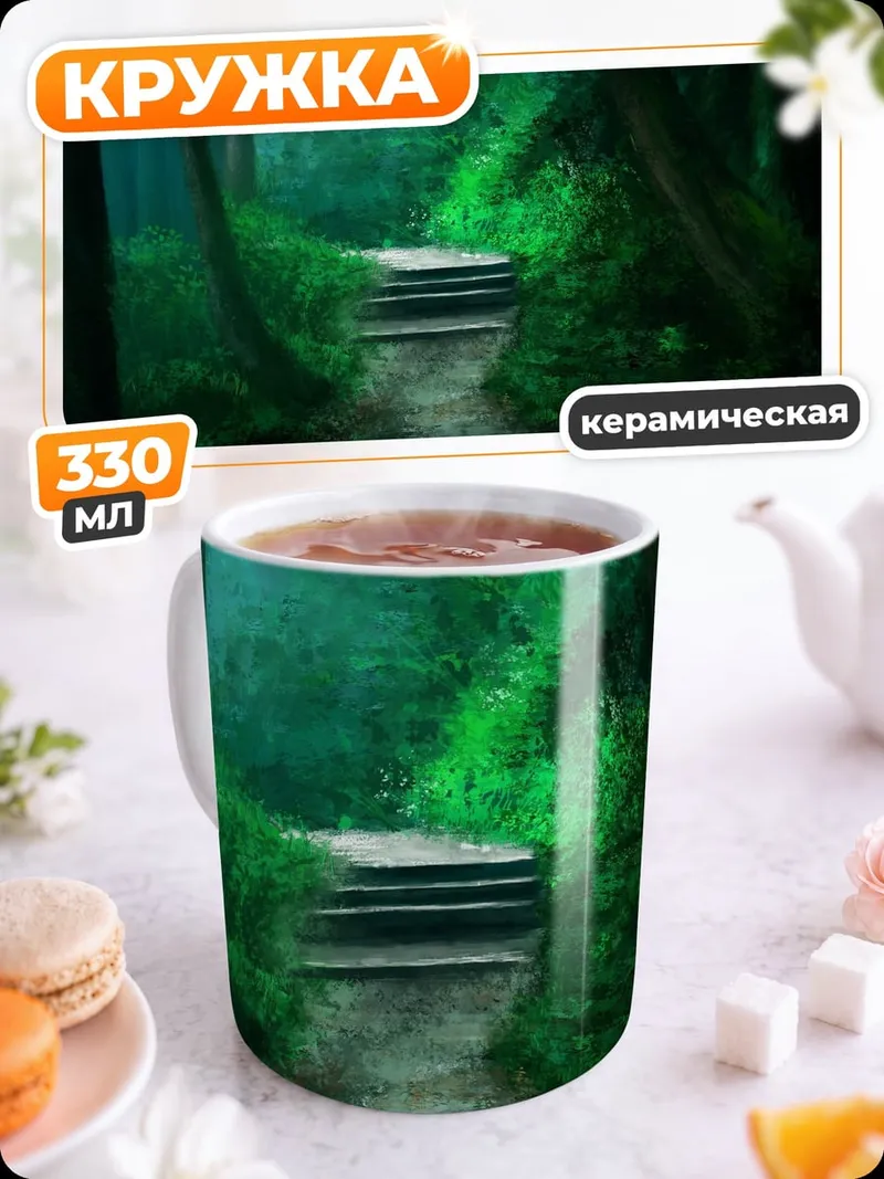 Кружка керамическая Лесная тропа