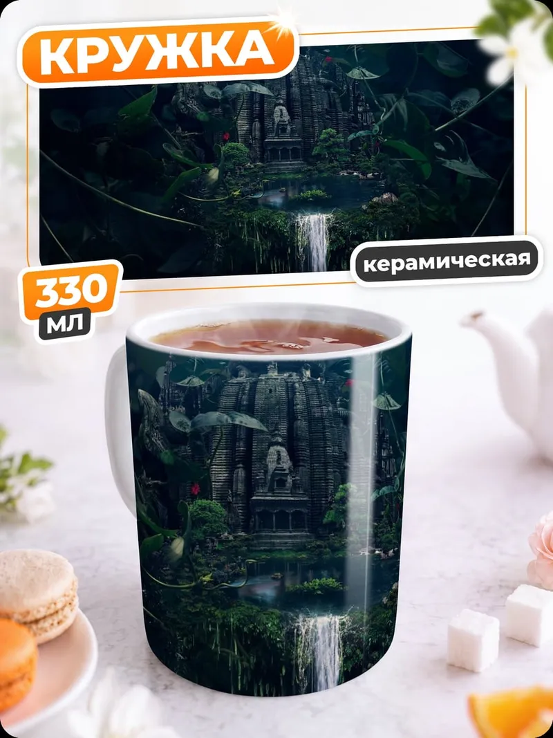Кружка керамическая Затерянный храм