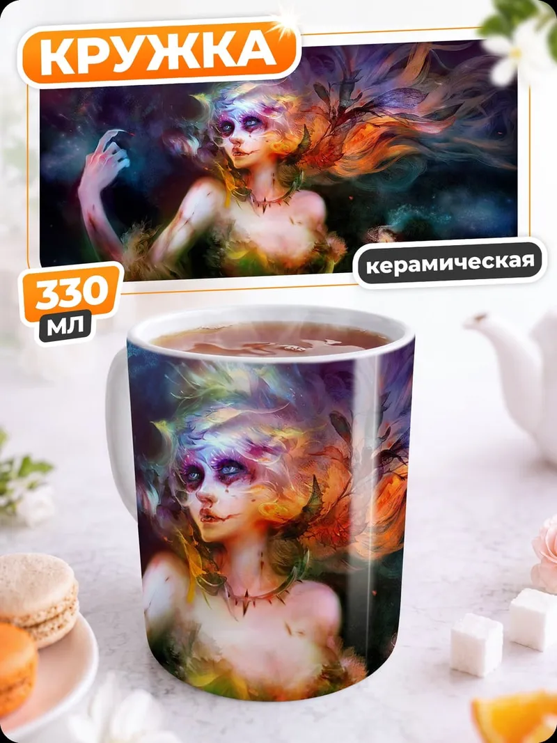 Кружка керамическая Космическая богиня