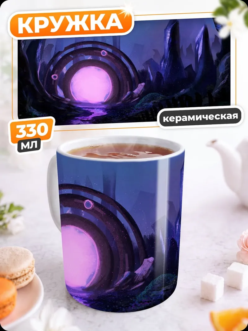 Кружка керамическая Фиолетовый портал