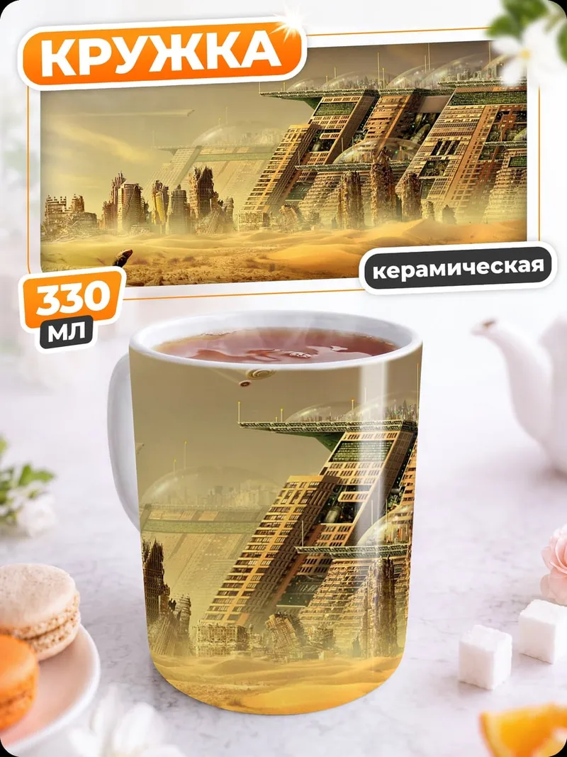 Кружка керамическая Заброшенный город будущего