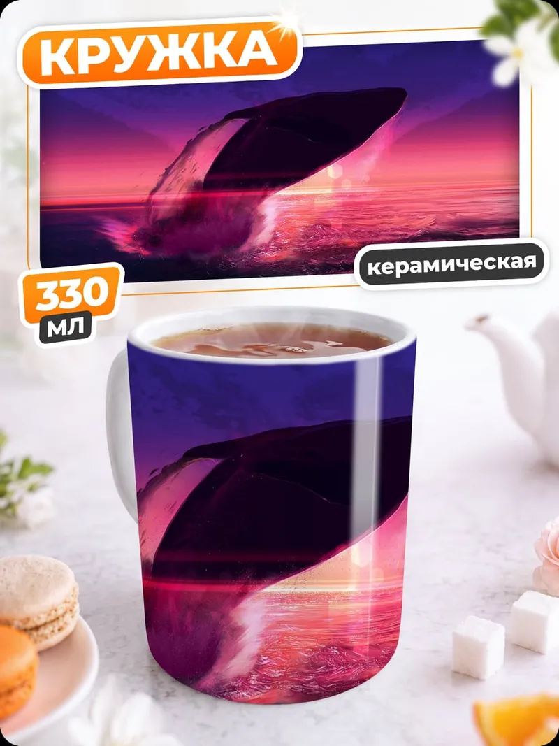 Кружка керамическая Прыжок кита