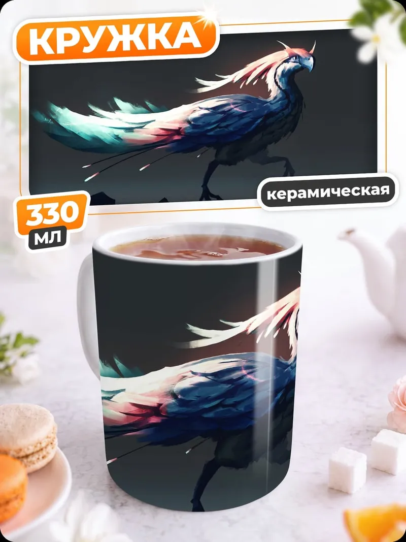 Кружка керамическая Фантастическая птица