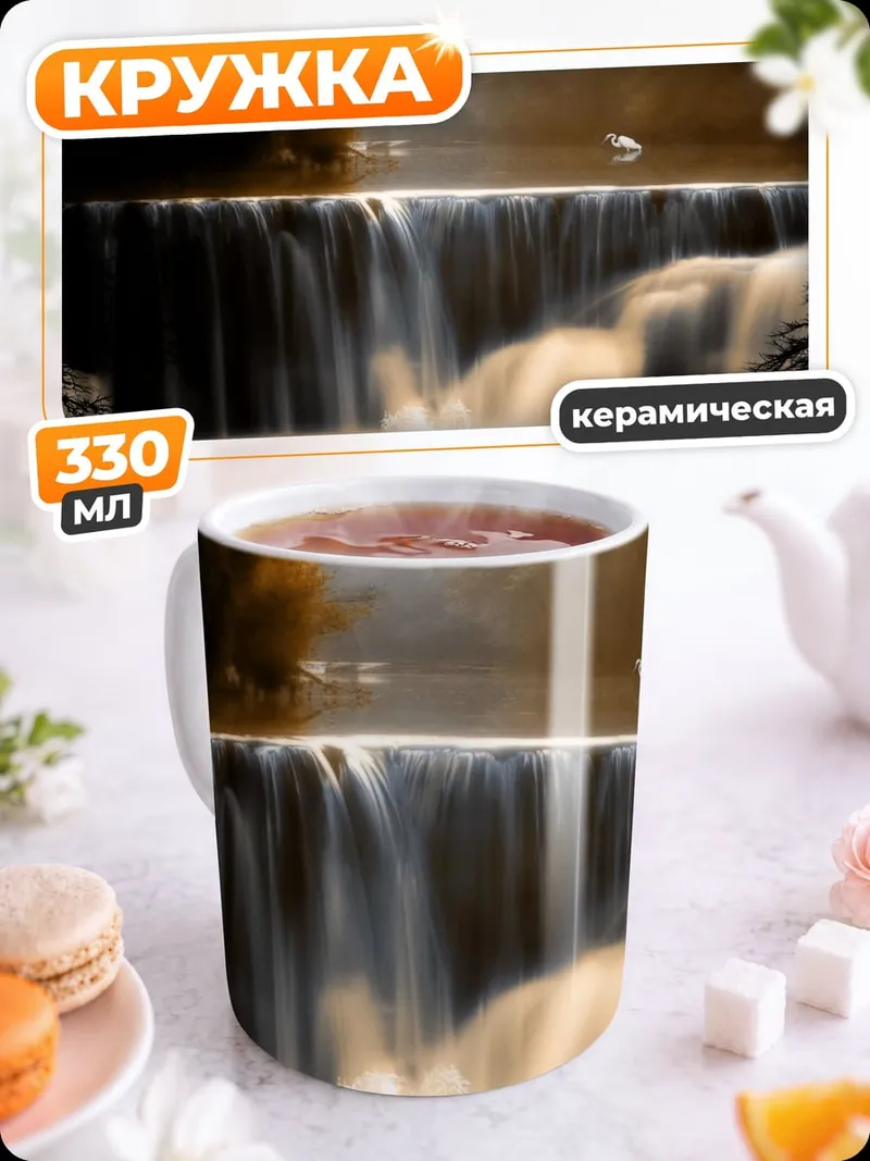 Кружка керамическая Осенний водопад
