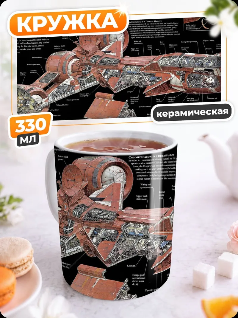 Кружка керамическая схема Republic Cruiser
