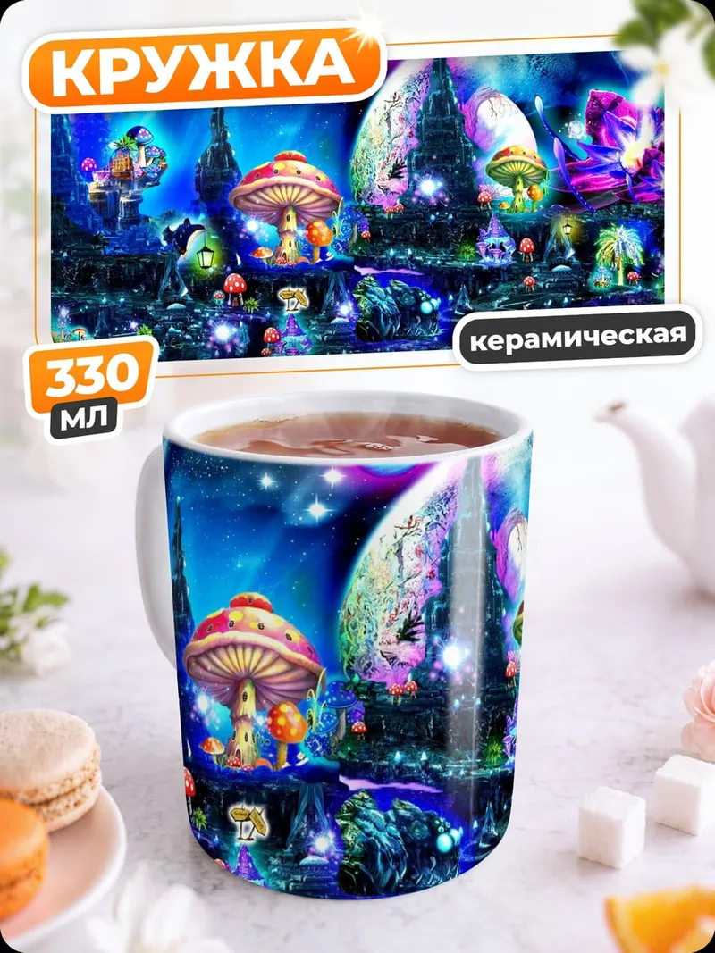 Кружка керамическая Фантастический Космический Пейзаж