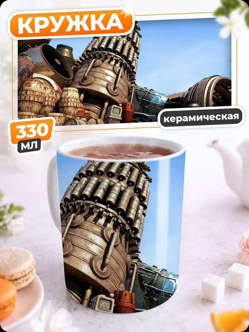Кружка керамическая Заброшенный Индустриальный Пейзаж