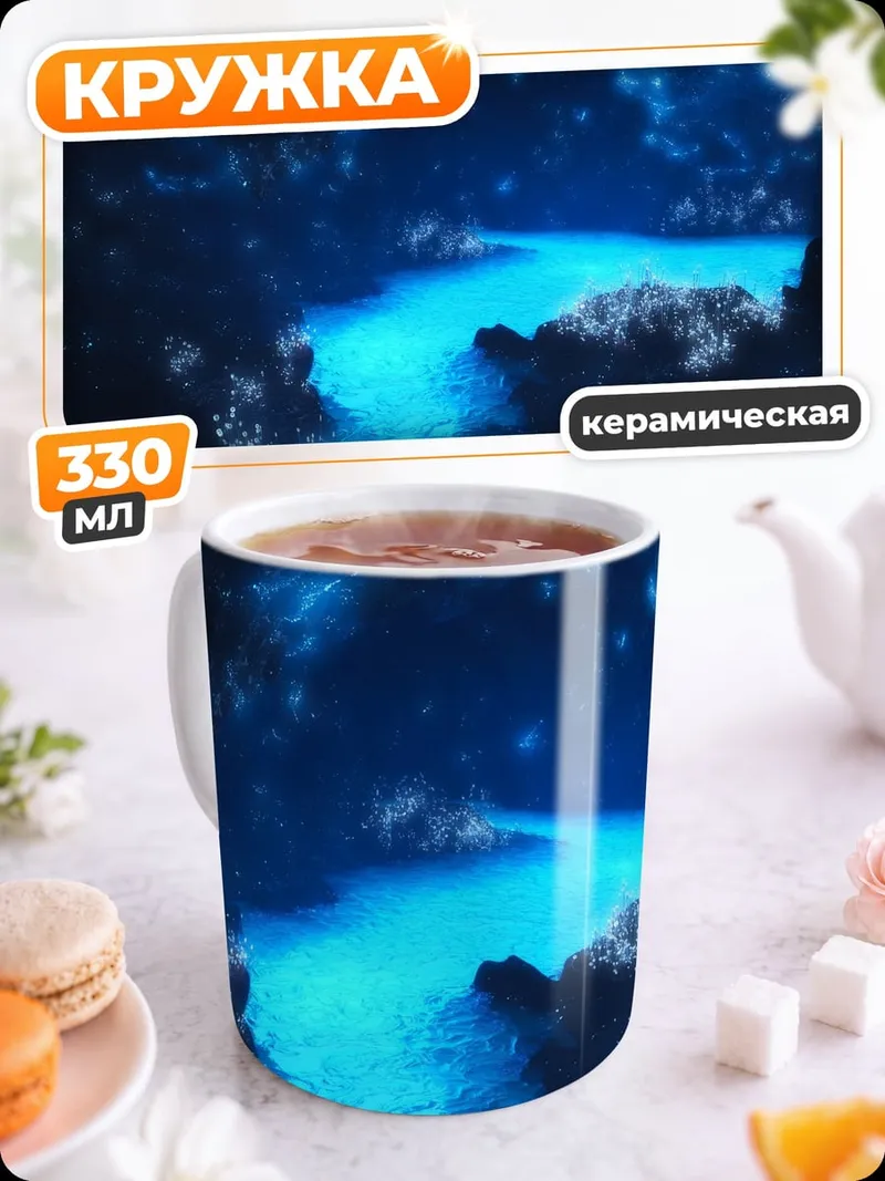 Кружка керамическая Сияющая пещера
