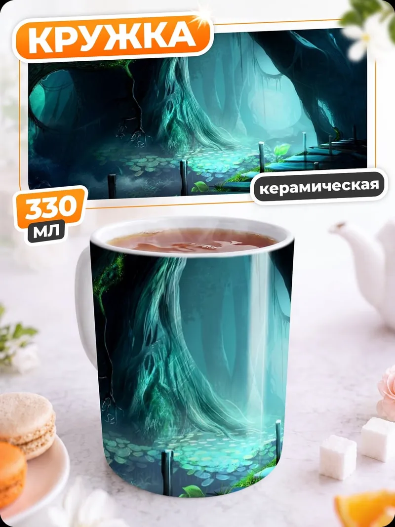 Кружка керамическая Зачарованный лес