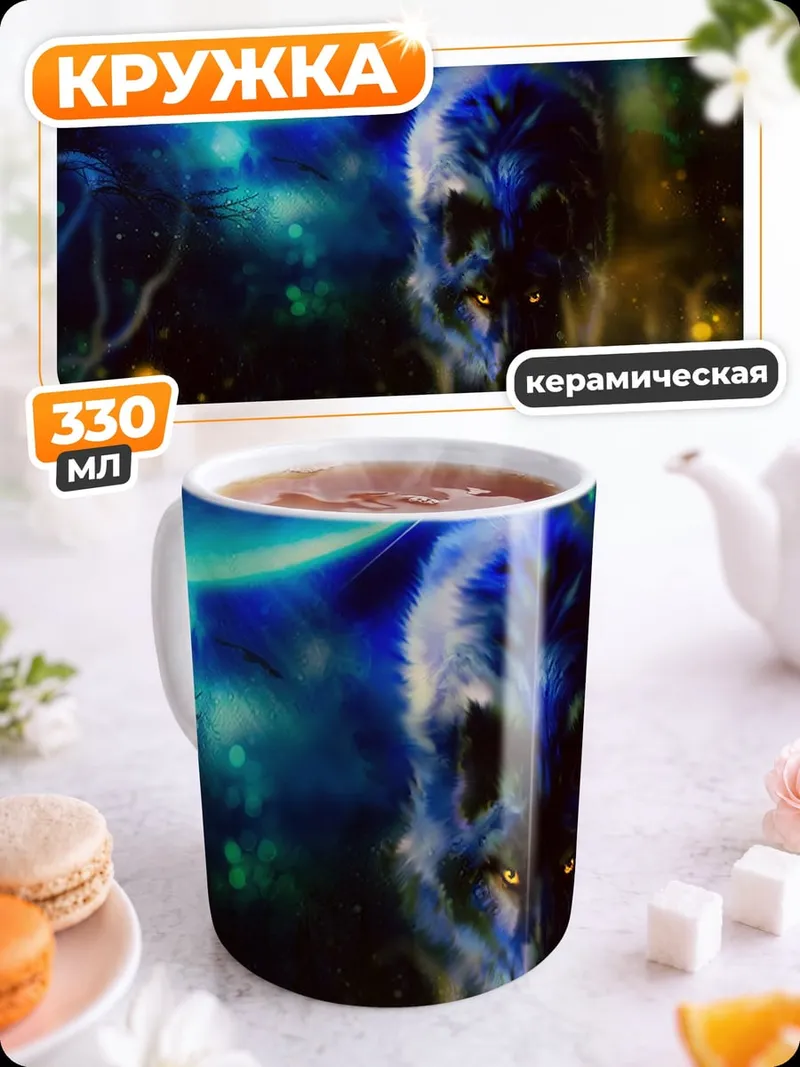 Кружка керамическая Космический монстр