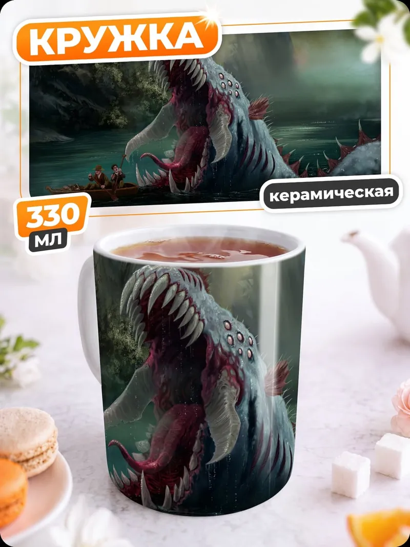 Кружка керамическая Морское чудовище