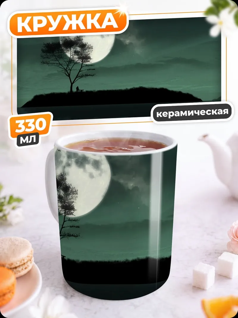 Кружка керамическая Одинокий остров