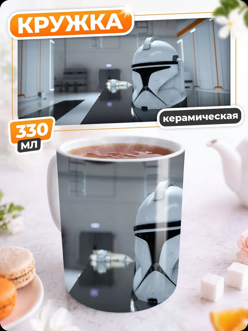Кружка керамическая Шлем штурмовика