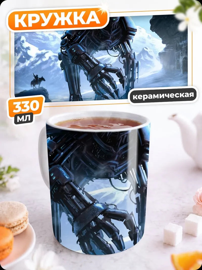 Кружка керамическая Гигантский робот