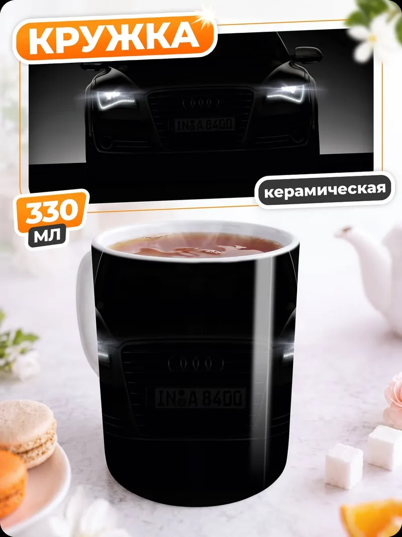 Кружка керамическая Тёмный автомобиль