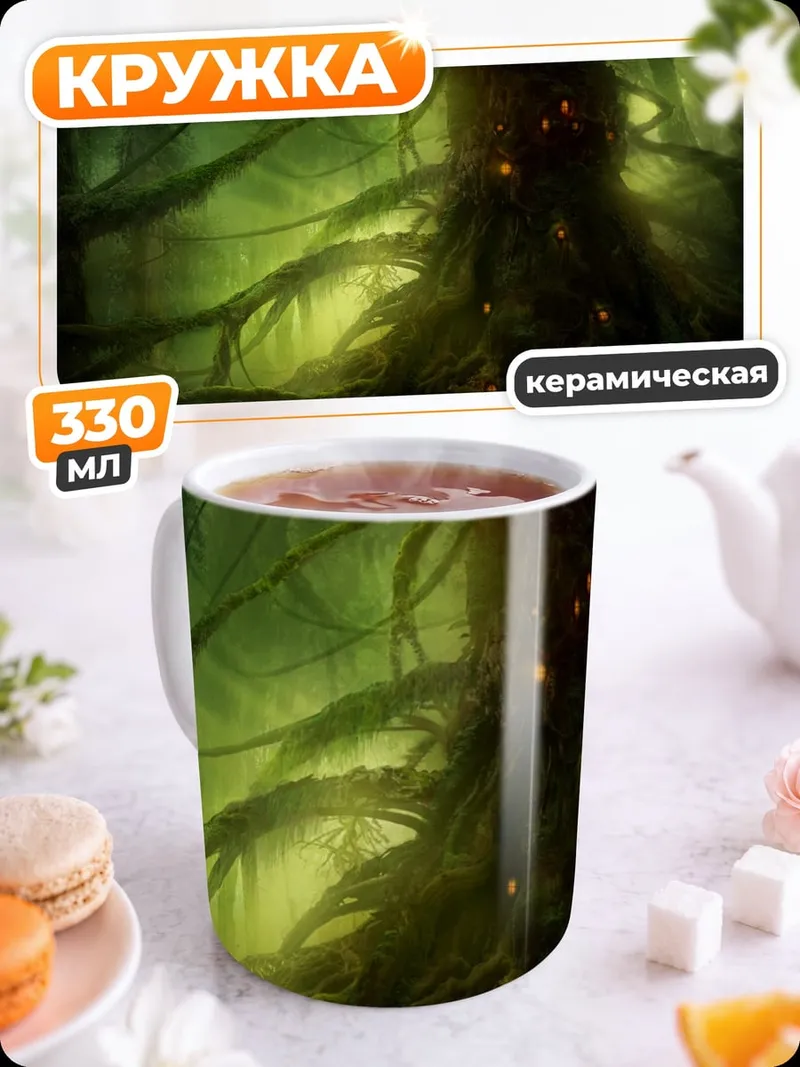 Кружка керамическая Заколдованный лес