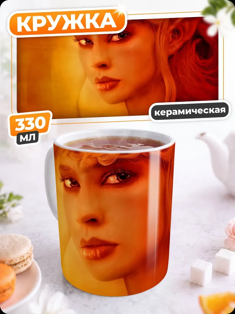 Кружка керамическая Огненная эльфийка