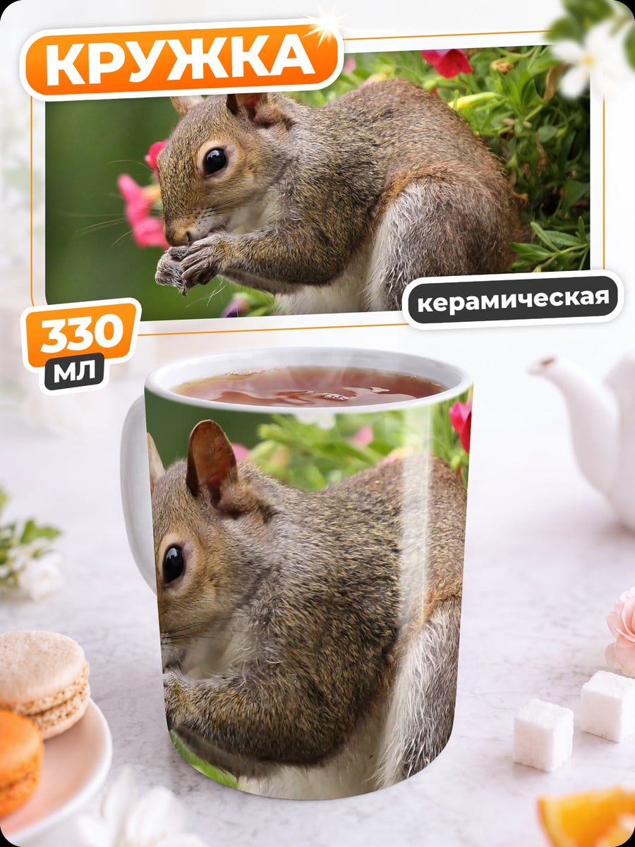 Кружка керамическая Белка