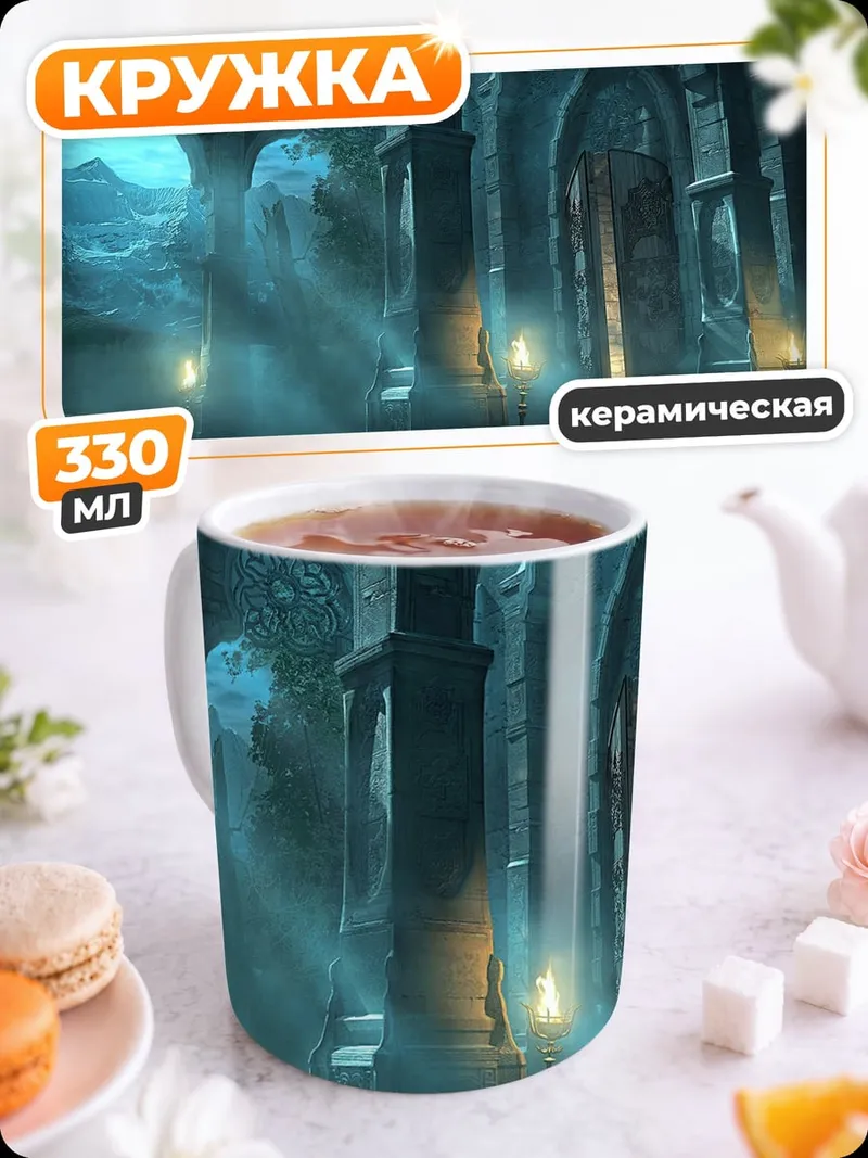 Кружка керамическая Заброшенный храм