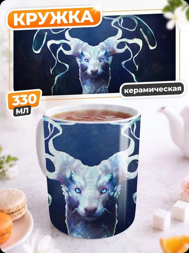 Кружка керамическая Светящийся олень