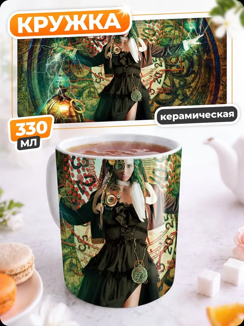 Кружка керамическая Женщина маг времени