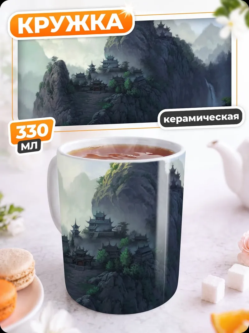 Кружка керамическая Горный монастырь