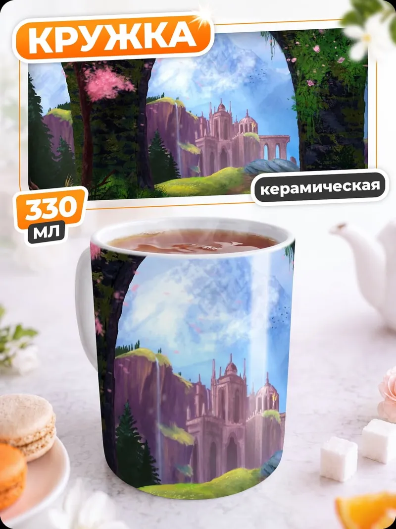 Кружка керамическая Сказочный замок