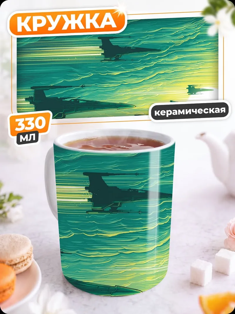 Кружка керамическая звездные истребители