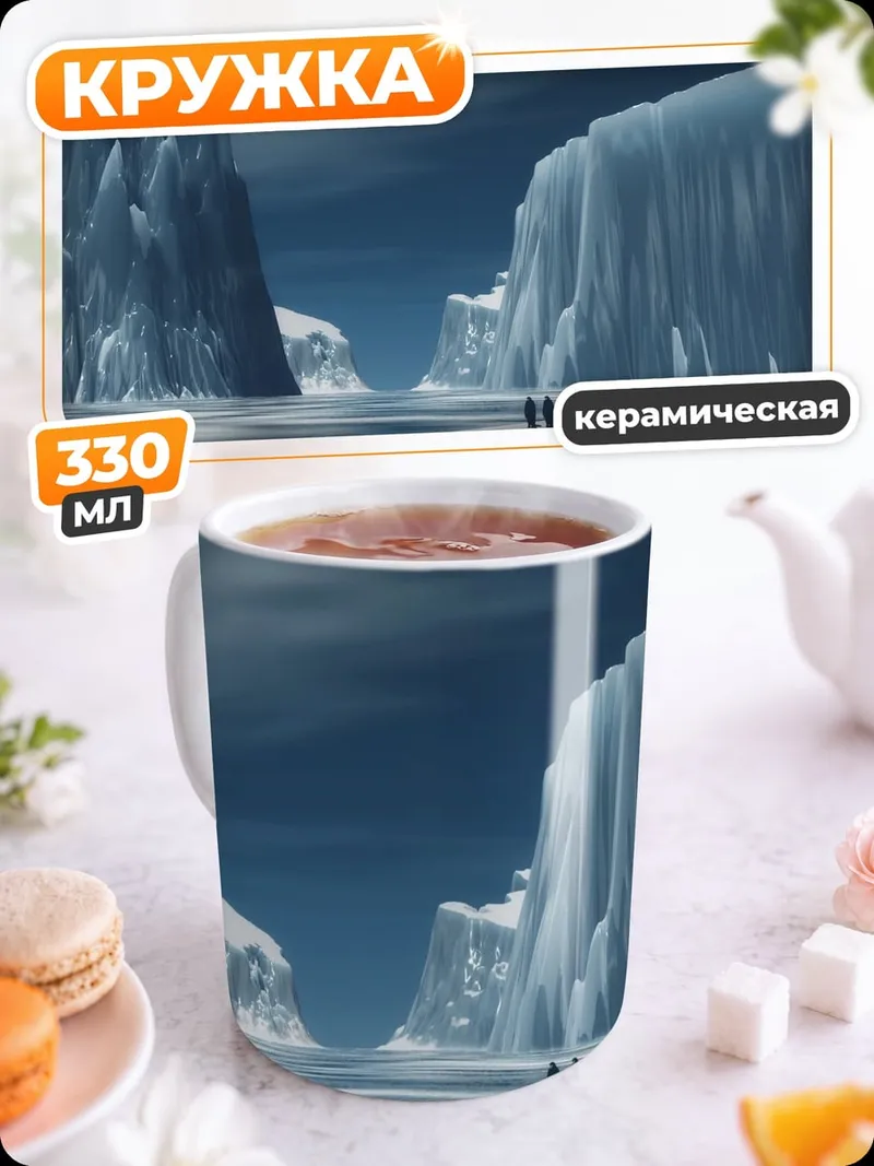 Кружка керамическая арктический пейзаж