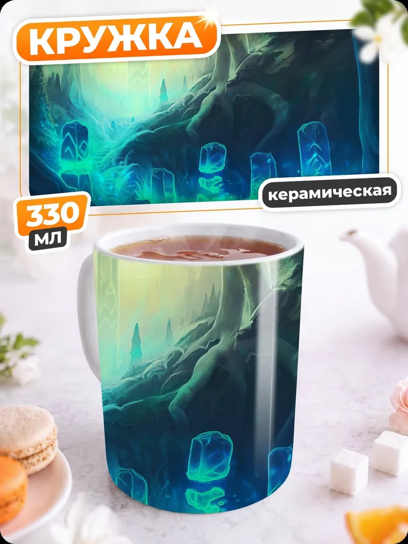 Кружка керамическая светящийся грот