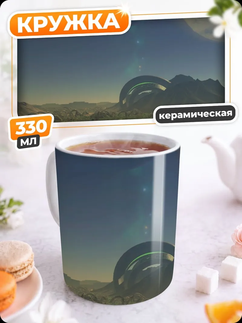 Кружка керамическая Космический пейзаж