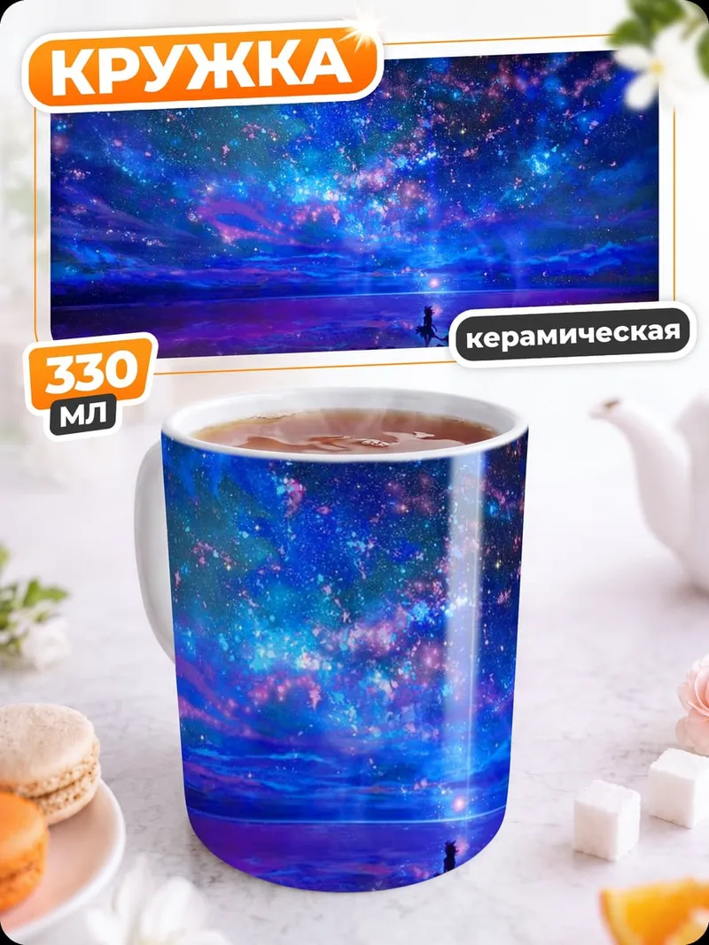 Кружка керамическая Звездное озеро