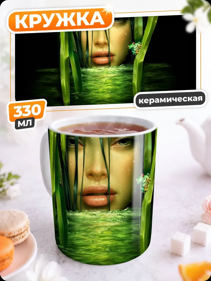Кружка керамическая Зеленая вода