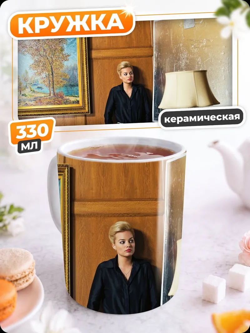 Кружка керамическая Женщина в комнате