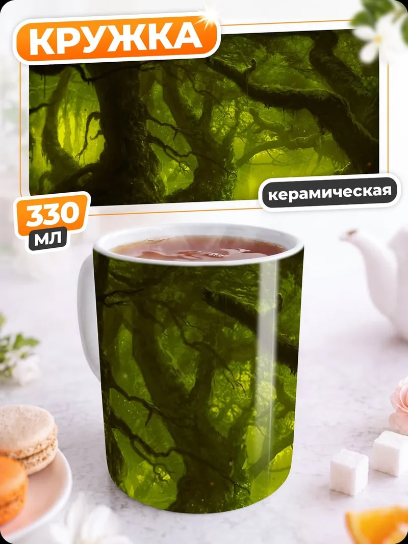 Кружка керамическая Заколдованный лес