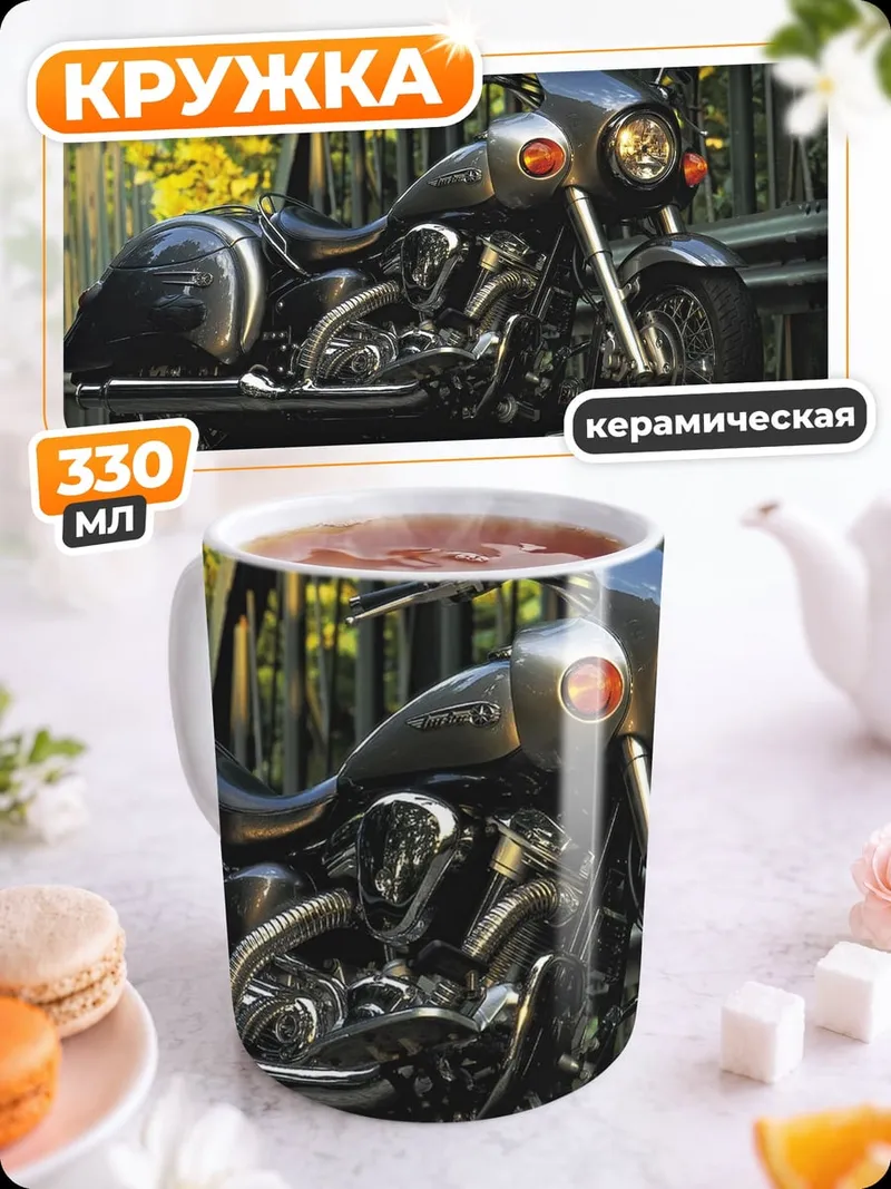 Кружка керамическая круизный мотоцикл