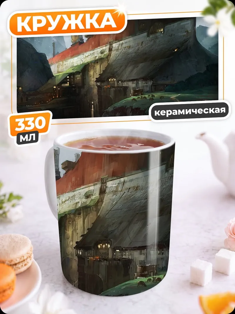 Кружка керамическая Заброшенный корабль