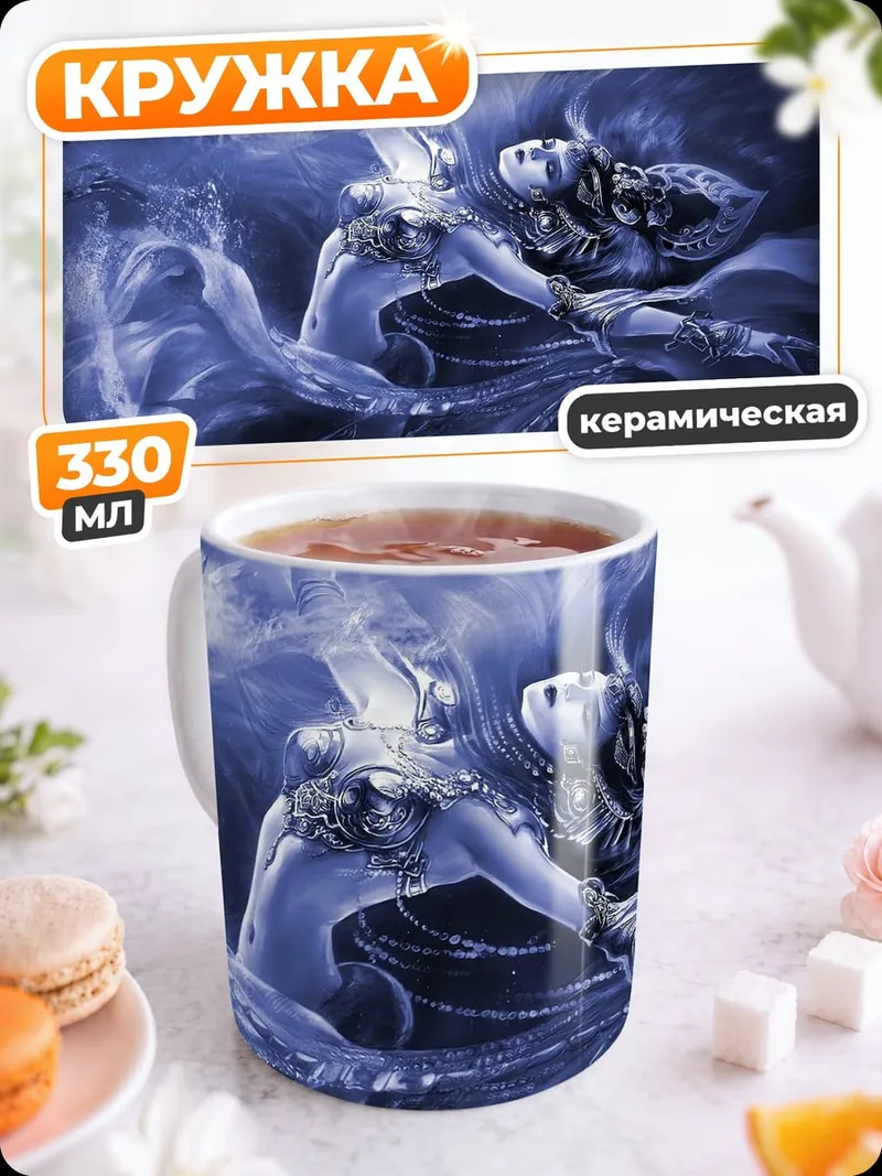 Кружка керамическая Синие духи