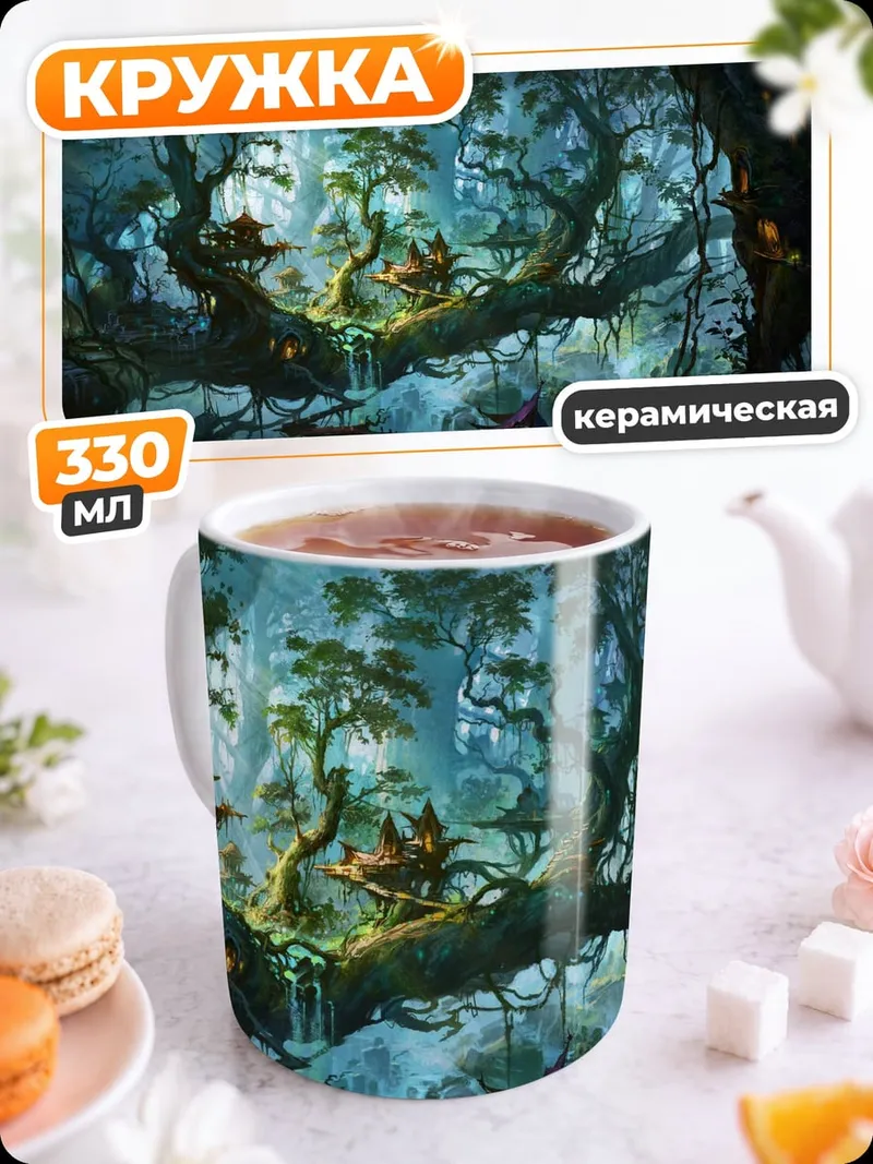 Кружка керамическая Заколдованный лес