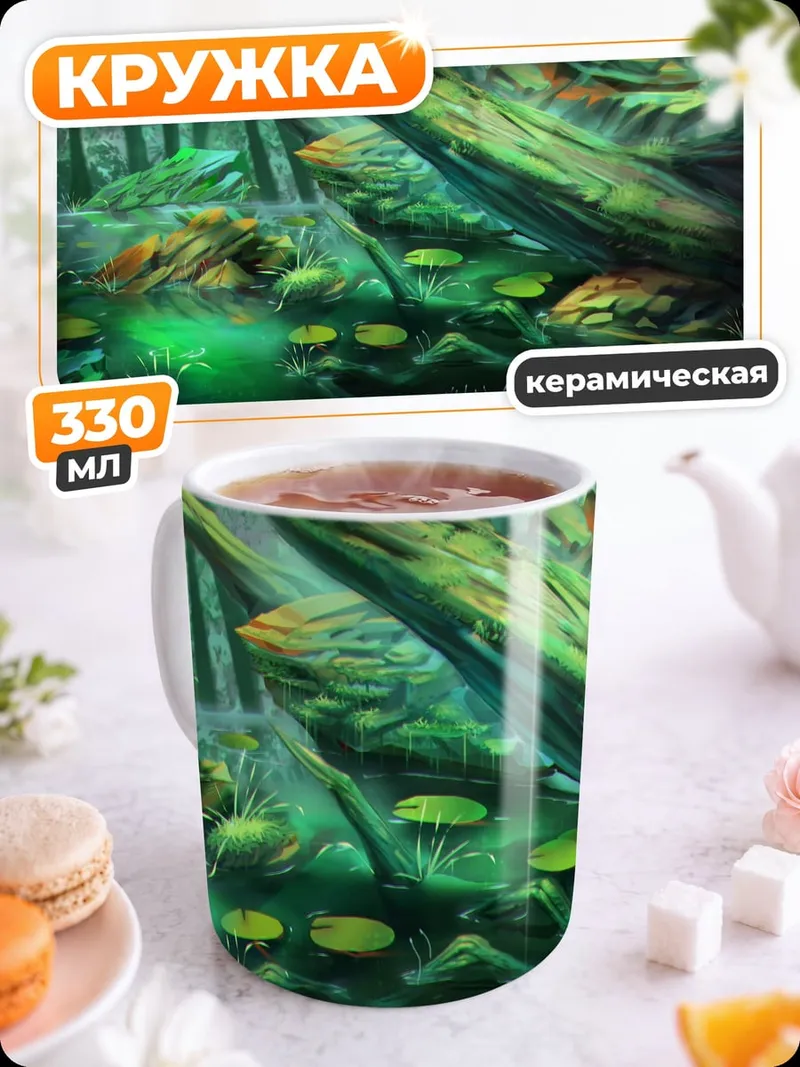 Кружка керамическая Лесное болото