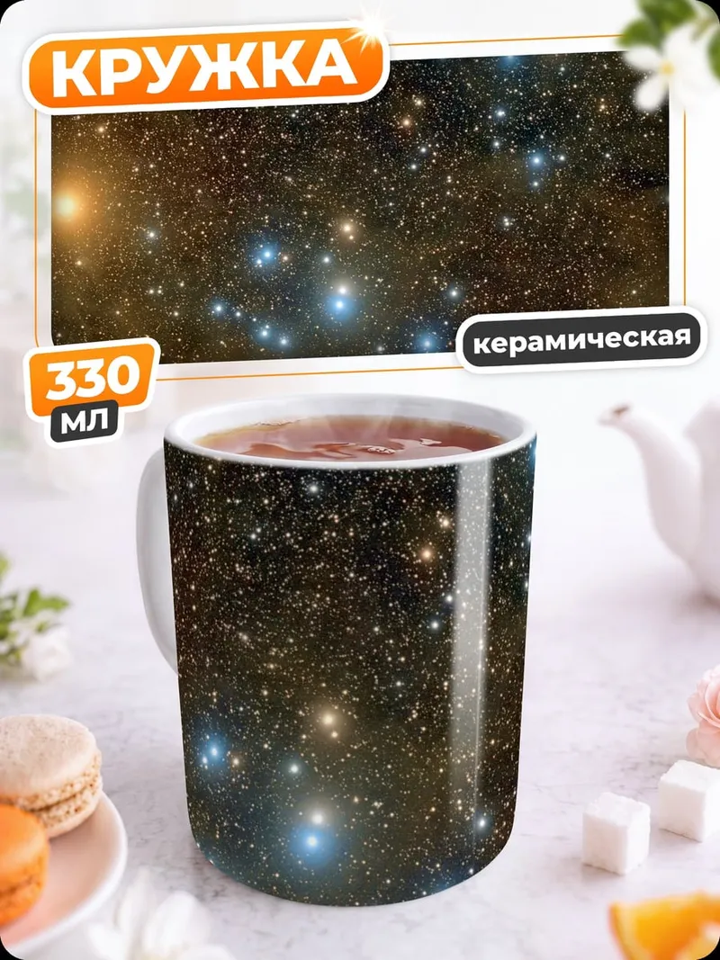 Кружка керамическая звездное небо галактика