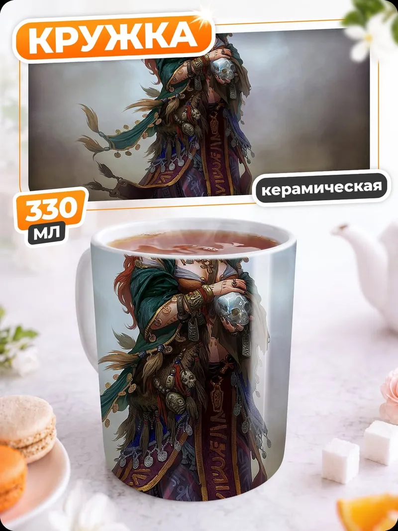 Кружка керамическая Рыжая колдунья
