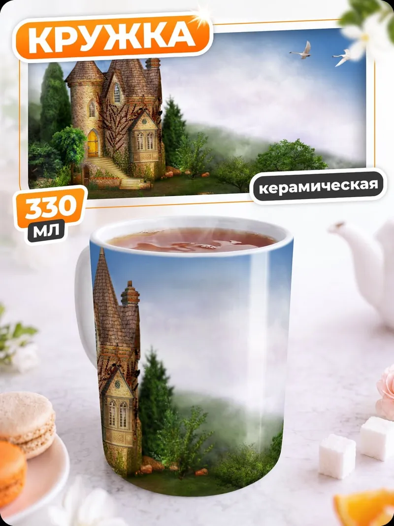 Кружка керамическая Сказочный замок
