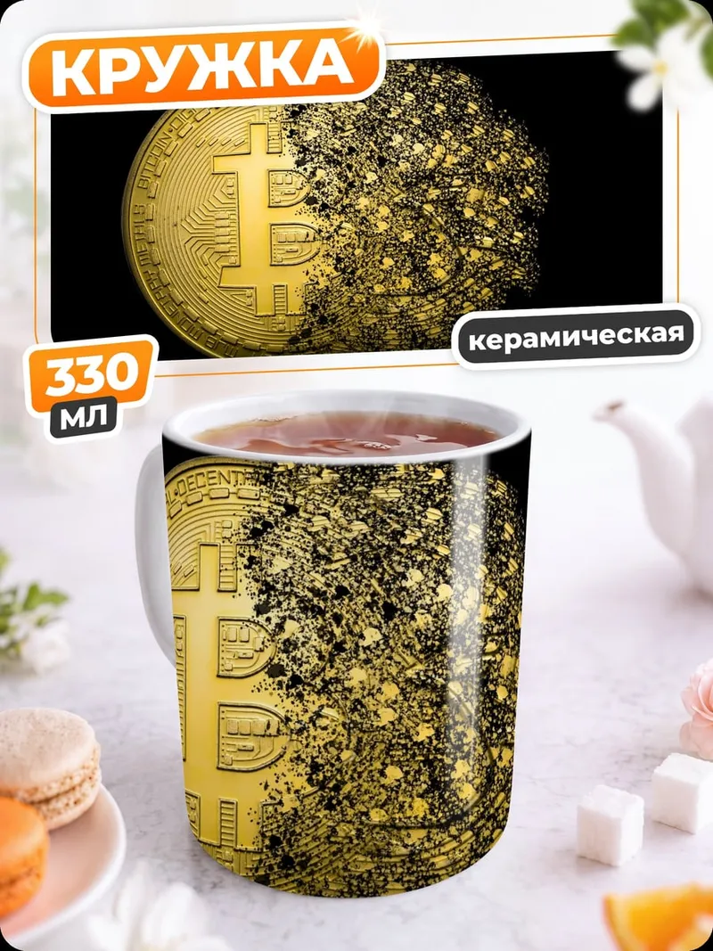 Кружка керамическая Разрушение биткоина