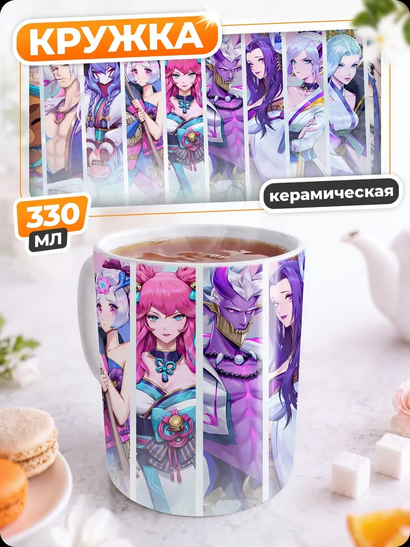 Кружка керамическая Коллекция аниме персонажей