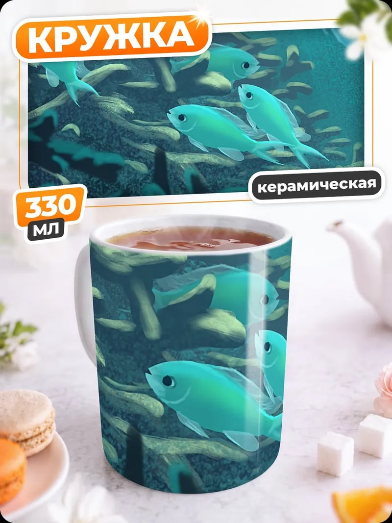 Кружка керамическая Коралловый риф