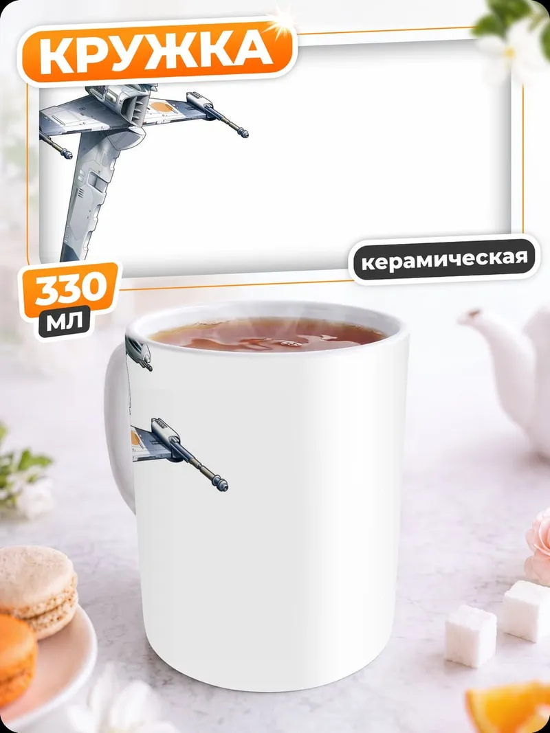 Кружка керамическая Космический истребитель
