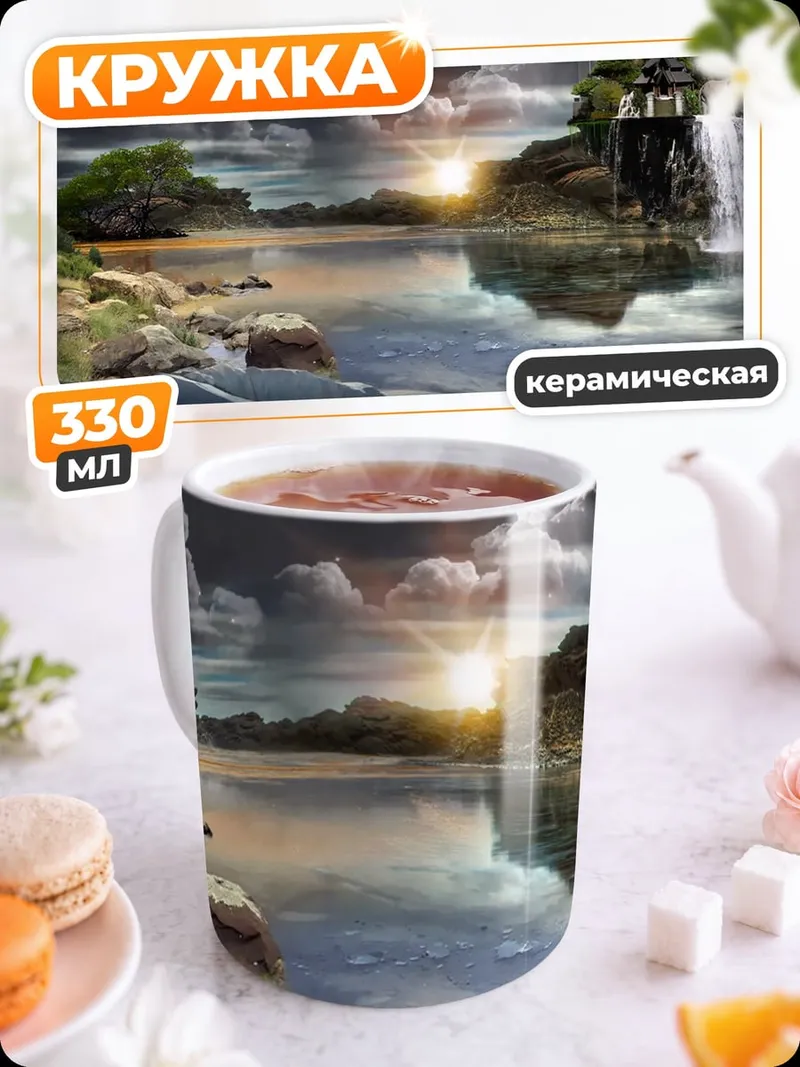 Кружка керамическая Фантастический пейзаж