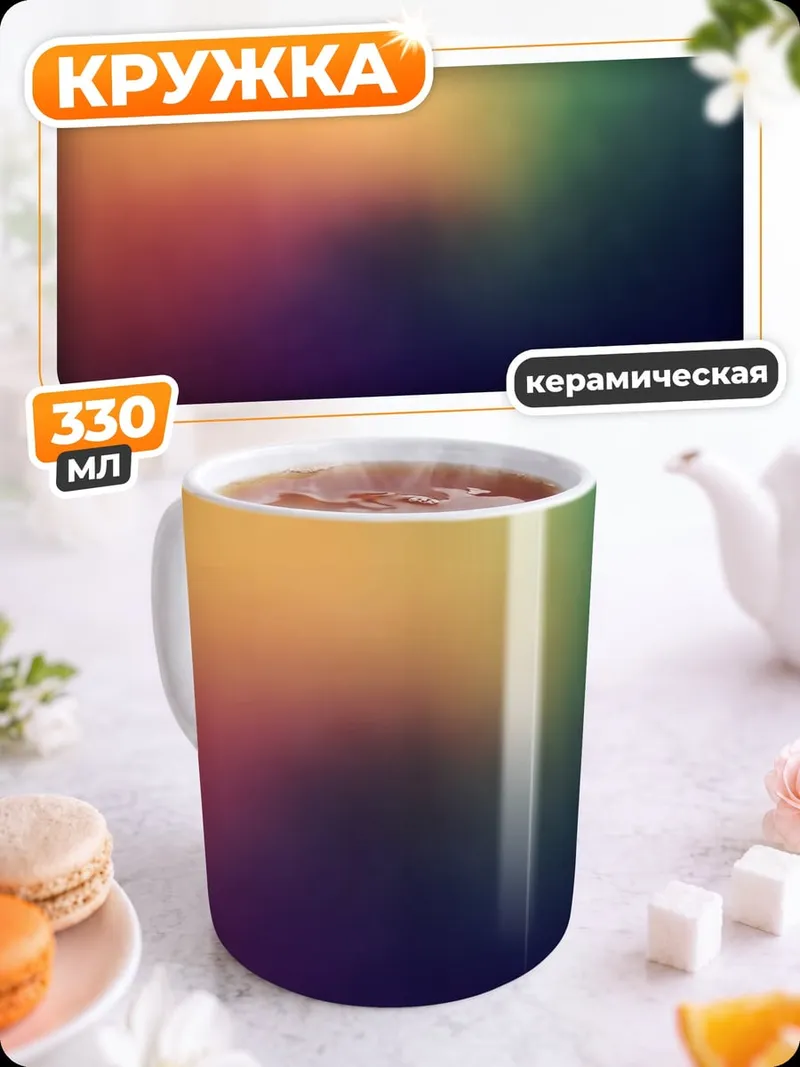 Кружка керамическая Размытый градиентный фон