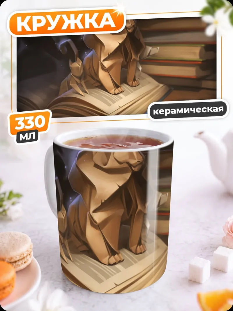 Кружка керамическая Бумажный тигр